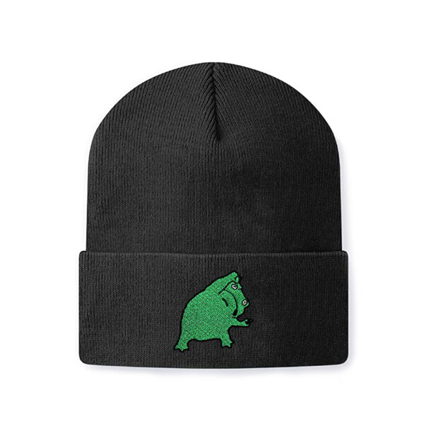 Fusion Dance Frog Embroidery Knit Beanies